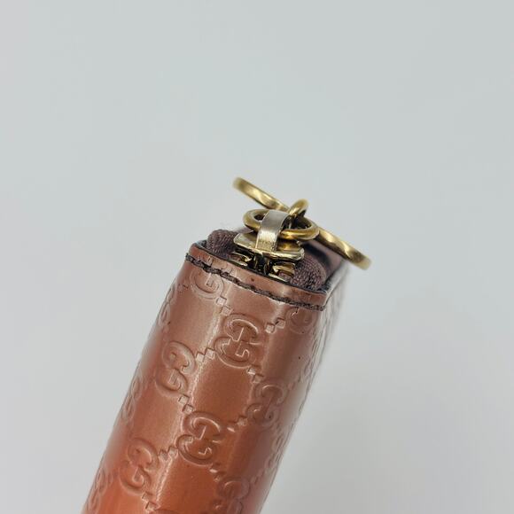 Gucci Metallic Microguccissima Zip Around Heart Wallet Pink ✨ - Picture 7 of 10